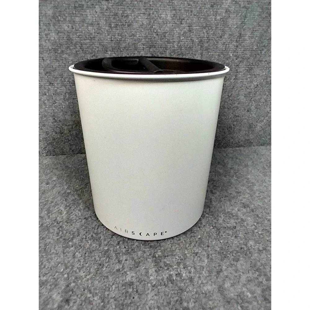 Airscape Coffee Storage Canister Planetary Design White Stainless Steel Airtight